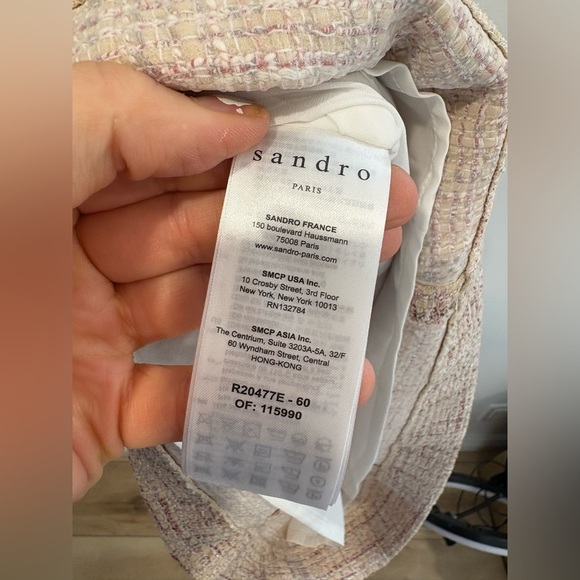 NWOT- SANDRO PARIS - MORGAN RUFFLED TWEED MINI DRESS - Picture 3 of 10